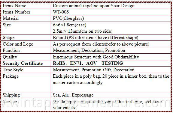 professional Animal measuring tool/big size customized tape measure for pig/cow/cattle with height measuring tape